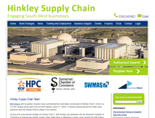 Tablet Screenshot of hinkleysupplychain.co.uk